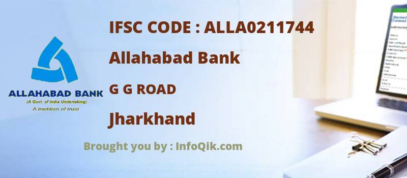 Allahabad Bank G G Road, Jharkhand - IFSC Code