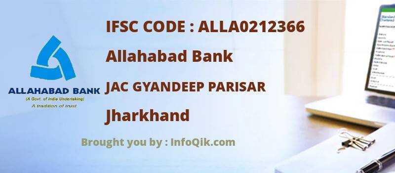 Allahabad Bank Jac Gyandeep Parisar, Jharkhand - IFSC Code