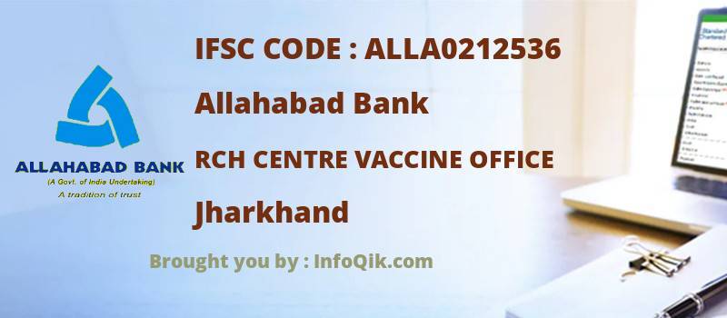 Allahabad Bank Rch Centre Vaccine Office, Jharkhand - IFSC Code