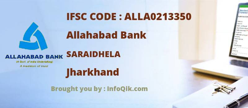 Allahabad Bank Saraidhela, Jharkhand - IFSC Code