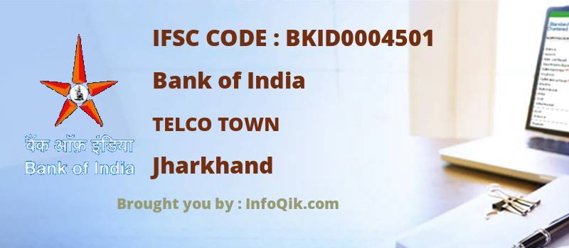 Bank of India Telco Town, Jharkhand - IFSC Code