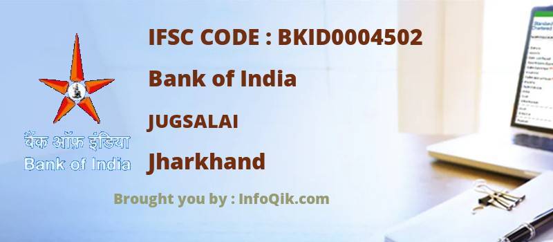 Bank of India Jugsalai, Jharkhand - IFSC Code