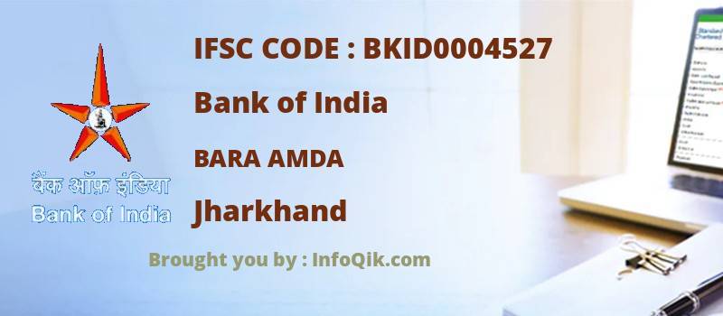 Bank of India Bara Amda, Jharkhand - IFSC Code