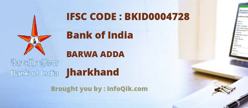 Bank of India Barwa Adda, Jharkhand - IFSC Code