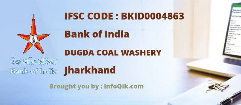 Bank of India Dugda Coal Washery, Jharkhand - IFSC Code