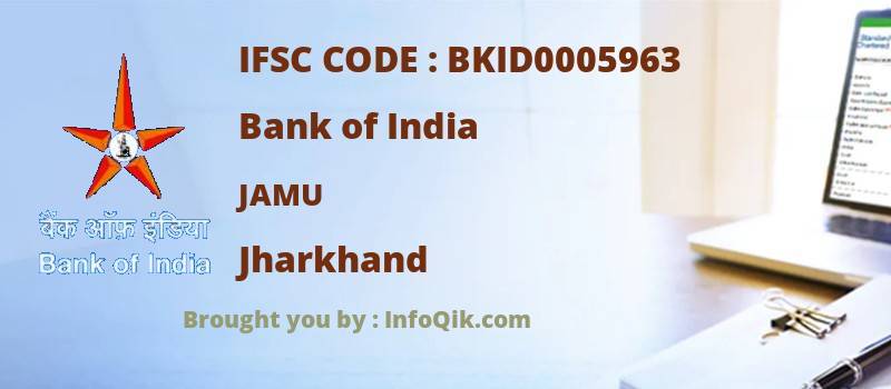 Bank of India Jamu, Jharkhand - IFSC Code
