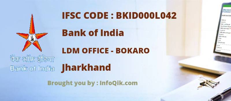 Bank of India Ldm Office - Bokaro, Jharkhand - IFSC Code