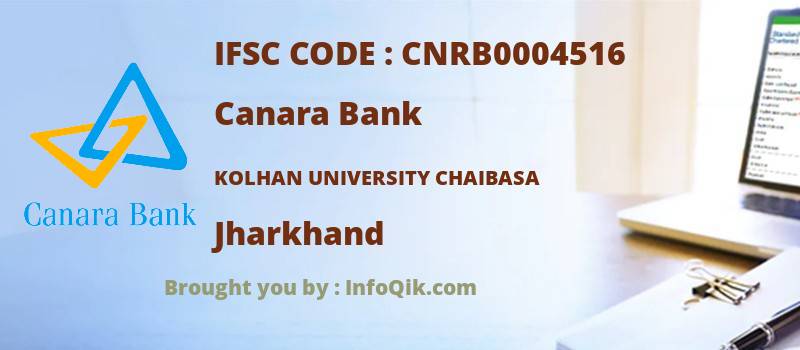 Canara Bank Kolhan University Chaibasa, Jharkhand - IFSC Code