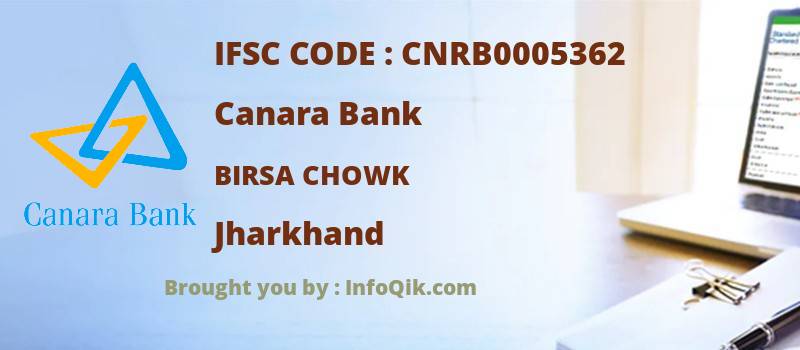 Canara Bank Birsa Chowk, Jharkhand - IFSC Code