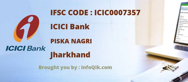 ICICI Bank Piska Nagri, Jharkhand - IFSC Code