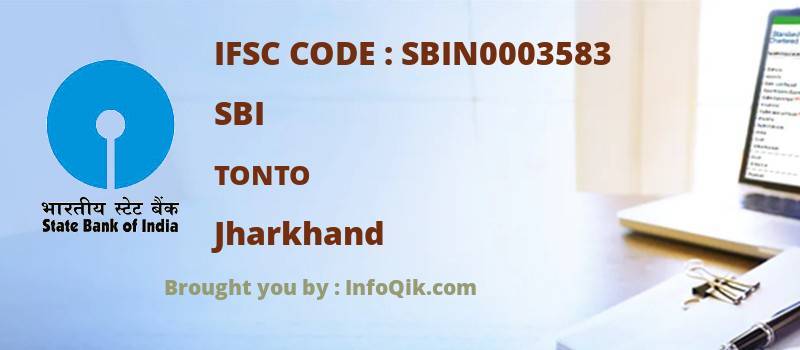 SBI Tonto, Jharkhand - IFSC Code