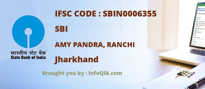 SBI Amy Pandra, Ranchi, Jharkhand - IFSC Code