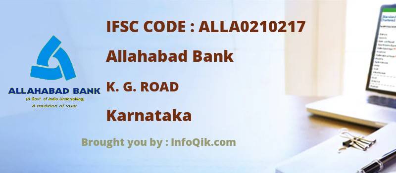 Allahabad Bank K. G. Road, Karnataka - IFSC Code