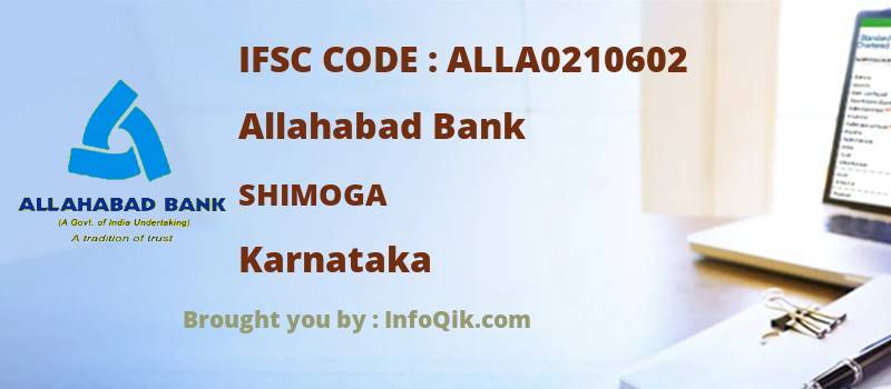 Allahabad Bank Shimoga, Karnataka - IFSC Code