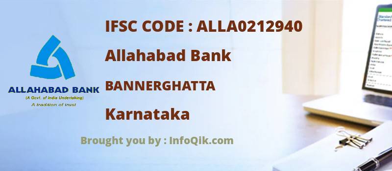 Allahabad Bank Bannerghatta, Karnataka - IFSC Code