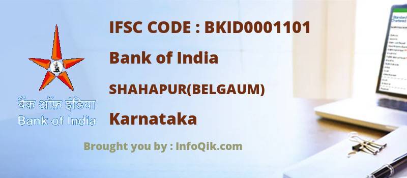 Bank of India Shahapur(belgaum), Karnataka - IFSC Code