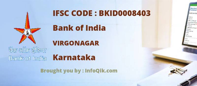 Bank of India Virgonagar, Karnataka - IFSC Code