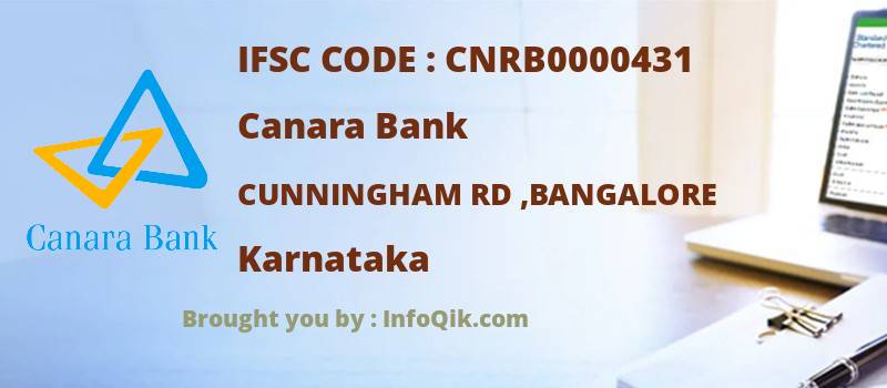 Canara Bank Cunningham Rd ,bangalore, Karnataka - IFSC Code