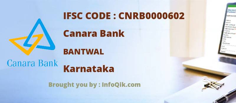 Canara Bank Bantwal, Karnataka - IFSC Code