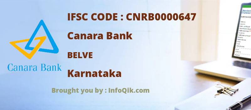 Canara Bank Belve, Karnataka - IFSC Code