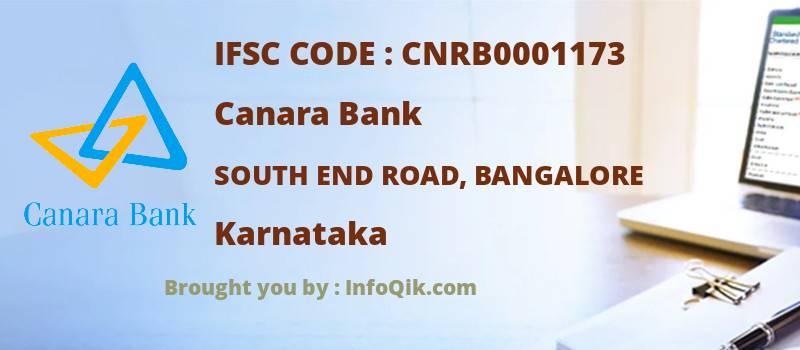 Canara Bank South End Road, Bangalore, Karnataka - IFSC Code