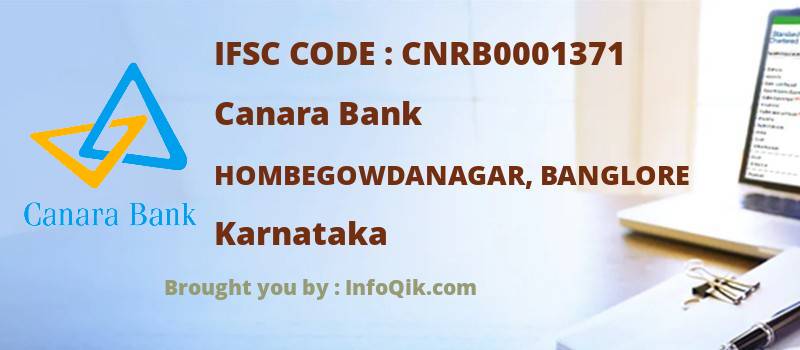 Canara Bank Hombegowdanagar, Banglore, Karnataka - IFSC Code