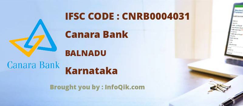 Canara Bank Balnadu, Karnataka - IFSC Code
