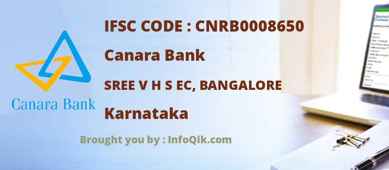 Canara Bank Sree V H S Ec, Bangalore, Karnataka - IFSC Code