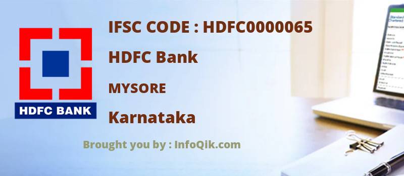 HDFC Bank Mysore, Karnataka - IFSC Code