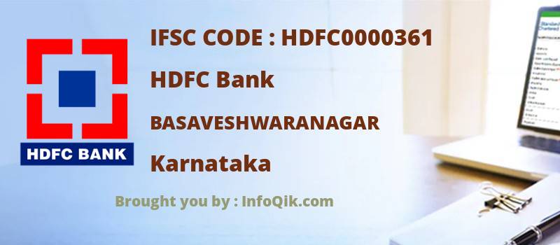 HDFC Bank Basaveshwaranagar, Karnataka - IFSC Code