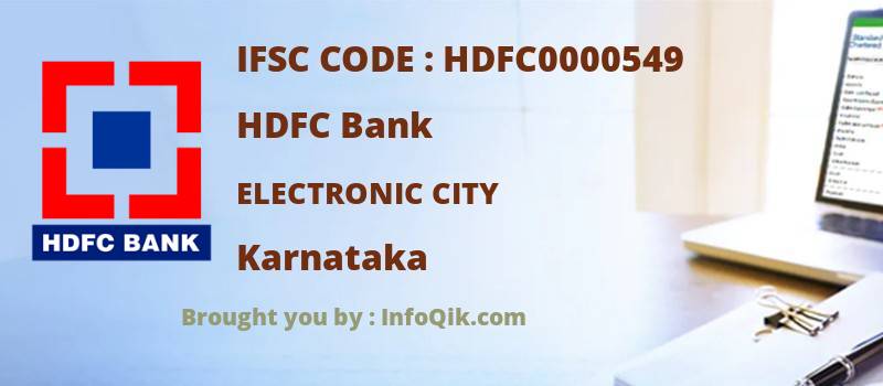 HDFC Bank Electronic City, Karnataka - IFSC Code