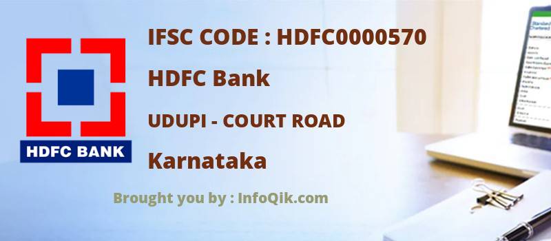 HDFC Bank Udupi - Court Road, Karnataka - IFSC Code