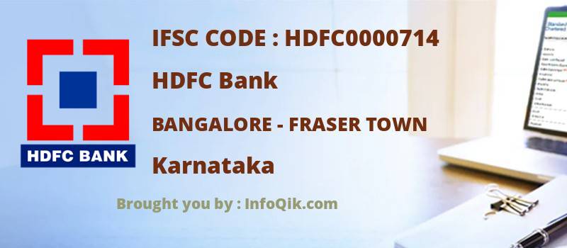 HDFC Bank Bangalore - Fraser Town, Karnataka - IFSC Code