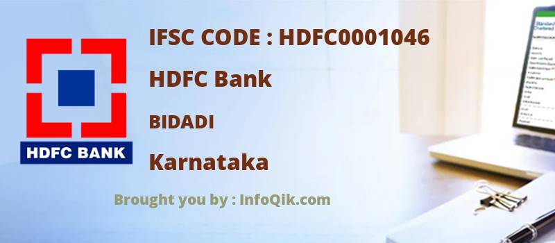 HDFC Bank Bidadi, Karnataka - IFSC Code