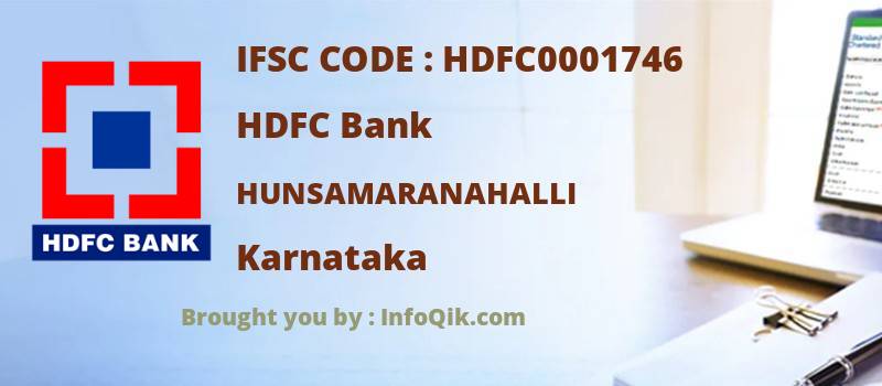 HDFC Bank Hunsamaranahalli, Karnataka - IFSC Code