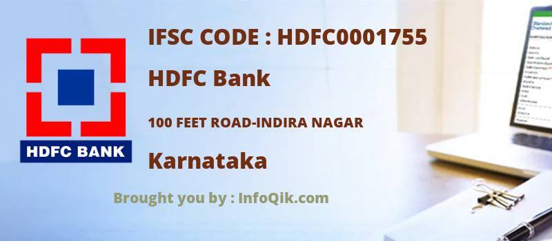 HDFC Bank 100 Feet Road-indira Nagar, Karnataka - IFSC Code