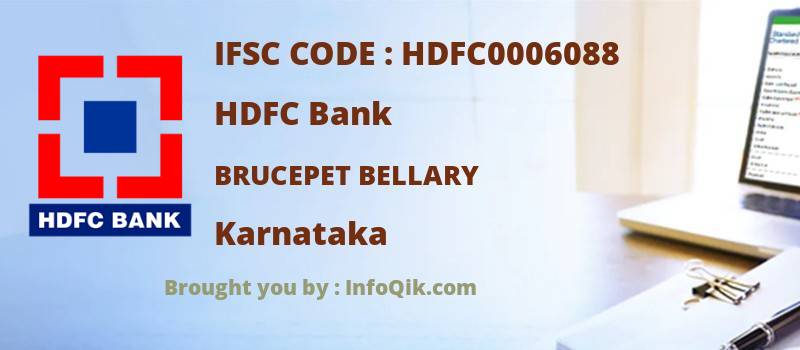 HDFC Bank Brucepet Bellary, Karnataka - IFSC Code