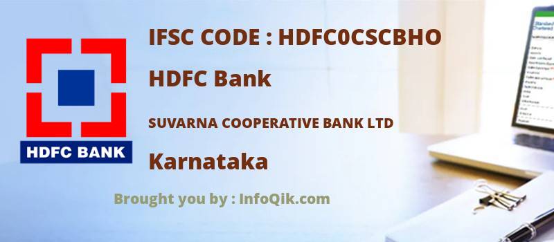 HDFC Bank Suvarna Cooperative Bank Ltd, Karnataka - IFSC Code