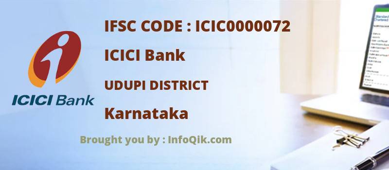 ICICI Bank Udupi District, Karnataka - IFSC Code