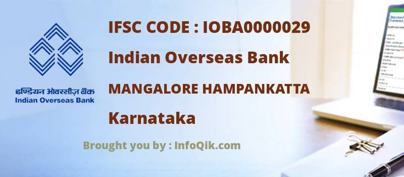 Indian Overseas Bank Mangalore Hampankatta, Karnataka - IFSC Code