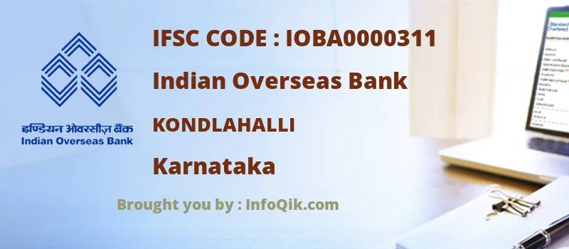 Indian Overseas Bank Kondlahalli, Karnataka - IFSC Code