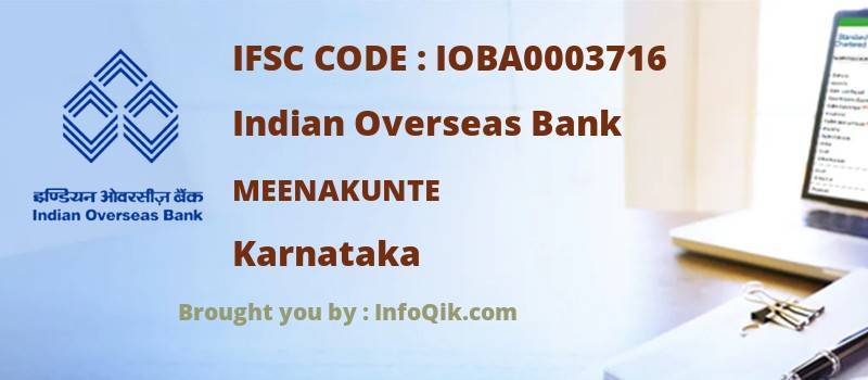 Indian Overseas Bank Meenakunte, Karnataka - IFSC Code