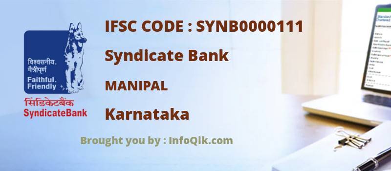 Syndicate Bank Manipal, Karnataka - IFSC Code