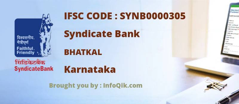 Syndicate Bank Bhatkal, Karnataka - IFSC Code