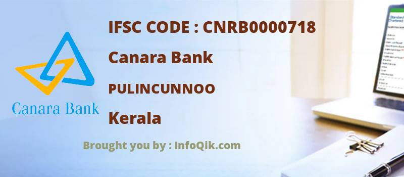 Canara Bank Pulincunnoo, Kerala - IFSC Code