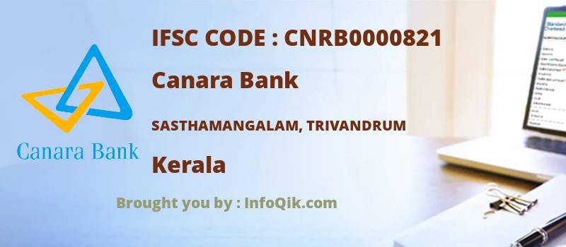 Canara Bank Sasthamangalam, Trivandrum, Kerala - IFSC Code