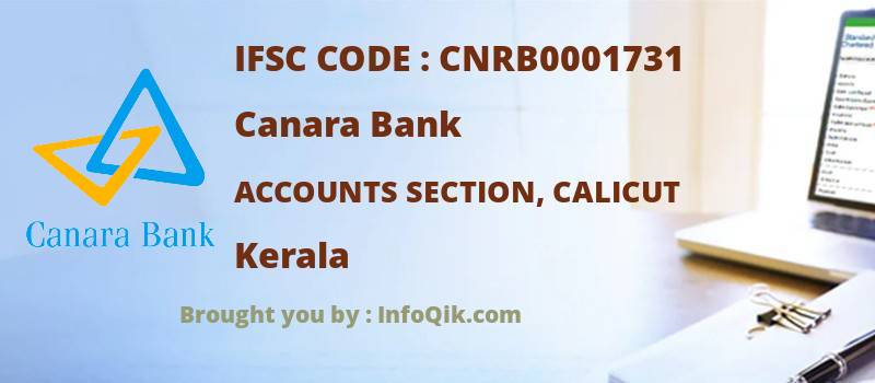 Canara Bank Accounts Section, Calicut, Kerala - IFSC Code