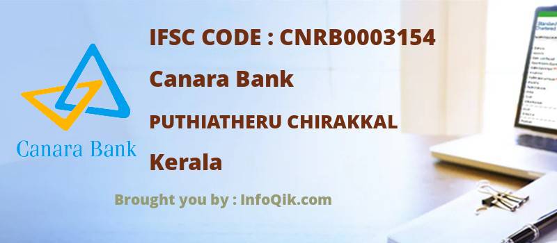 Canara Bank Puthiatheru Chirakkal, Kerala - IFSC Code