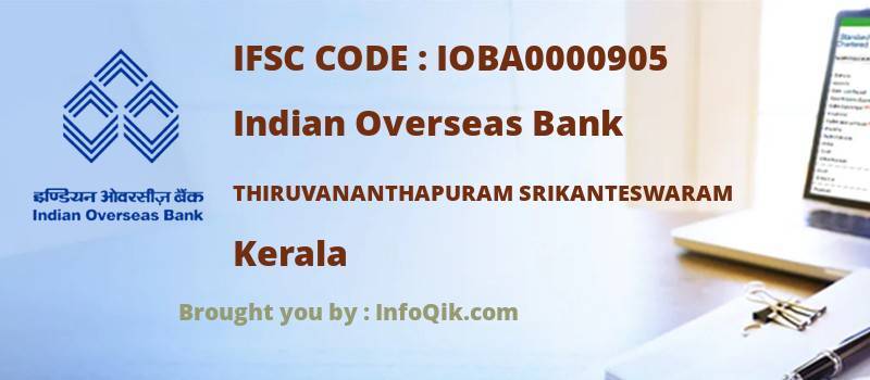 Indian Overseas Bank Thiruvananthapuram Srikanteswaram, Kerala - IFSC Code