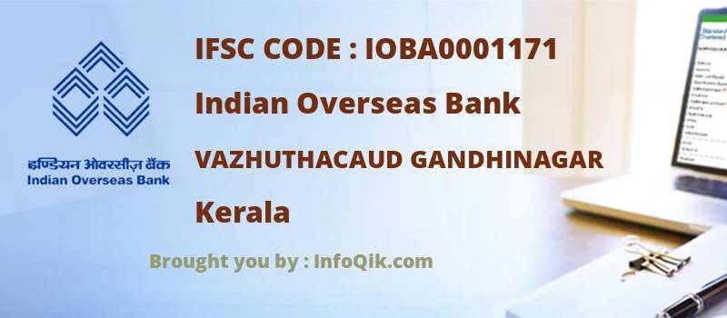 Indian Overseas Bank Vazhuthacaud Gandhinagar, Kerala - IFSC Code